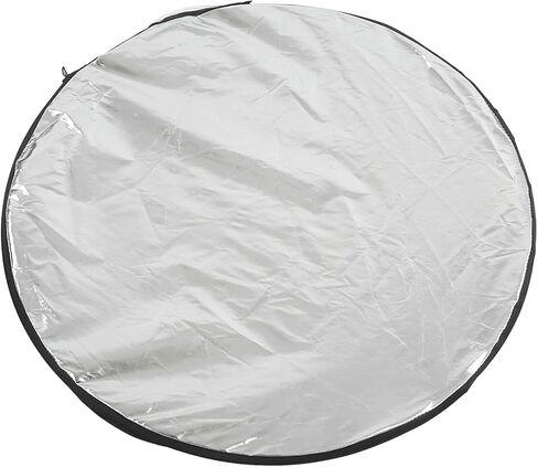 5 in 1 Photography Reflector Collapsible Light Reflector with Carrying Case, Portable Round Multi Disc Lighting Reflector for Studio Photography, Translucent Silver Gold White Black (110cm) in Kuwait