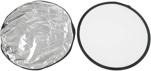 5 in 1 Photography Reflector Collapsible Light Reflector with Carrying Case, Portable Round Multi Disc Lighting Reflector for Studio Photography, Translucent Silver Gold White Black (110cm) in Kuwait