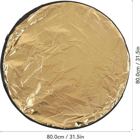 5 in 1 Photography Reflector Collapsible Light Reflector with Carrying Case, Portable Round Multi Disc Lighting Reflector for Studio Photography, Translucent Silver Gold White Black (110cm) in Kuwait