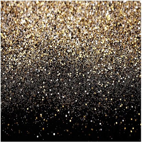 SJOLOON Black and Gold Backdrop Golden Spots Backdrop Vinyl Photography Backdrop Vintage Astract Background for Family Birthday Party Newborn Studio Props 11547(6x4FT) in Kuwait