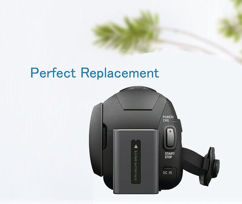 TAKOCI Rechargeable Battery Pack NP-FV100A NP-FV100 with 2 Compatible Batteries and LCD USB Dual Charger 7.3V / 2700mAh in Kuwait