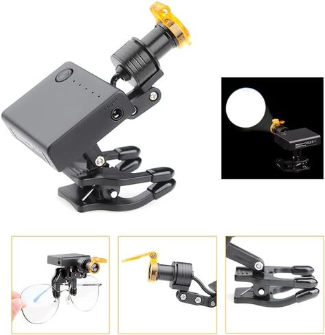 OUBO 5W LED Head Light with Optical Filter Clip on Type for Binocular Loupes Glasses DY-013 in Saudi Arabia