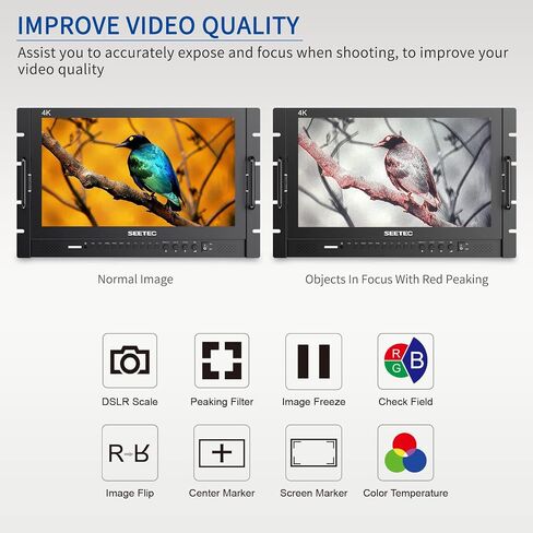 SEETEC P173-9HSD-RM 17.3" 7RU Rack Mount Broadcast LCD Director Monitor with 3G-SDI HDMI YPbPr Input and Output Full HD 1920×1080 in Saudi Arabia