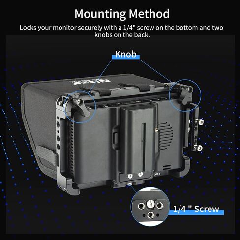 Nitze Cage for PortKeys LH5P / LH5P II 5.5" Monitor with Sunhood and HDMI Cable Clamp - JT-I01B in Saudi Arabia