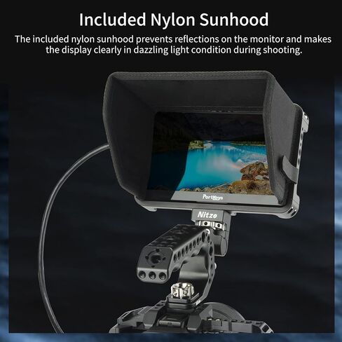 Nitze Cage for PortKeys LH5P / LH5P II 5.5" Monitor with Sunhood and HDMI Cable Clamp - JT-I01B in Saudi Arabia