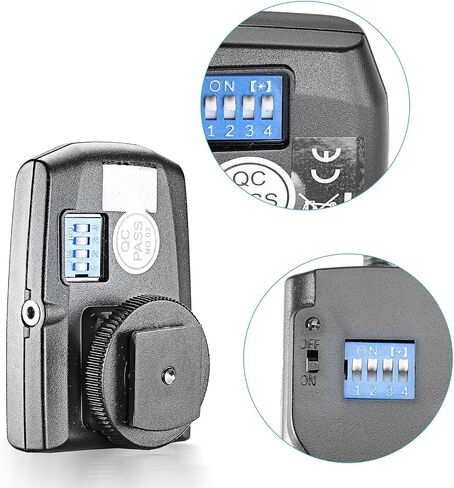 مجموعة مشغل الاستوديو Speedlite لاسلكي، 16 قناة من نيوير، بما في ذلك (1) جهاز إرسال و(3) استقبال، مناسبة لكاميرا Canon Nikon Pentax Olympus Panasonic DSLR (RT-16) in Saudi Arabia