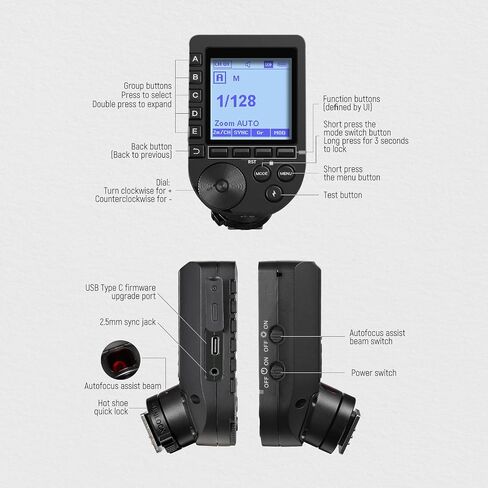 NEEWER Upgraded QPRO-C TTL Wireless Flash Trigger Compatible with Canon 1/8000s HSS Large Screen Slanted Design 5 Group 9 Customizable Functions for Q4 Q3 Z1 Z760 NW420 NW665 S101-300W/400W PRO in Saudi Arabia