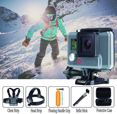 Navitech 18-in-1 Action Camera Accessories Combo Kit with EVA Case - Compatible with Jadfezy WiFi Action Camera in Saudi Arabia