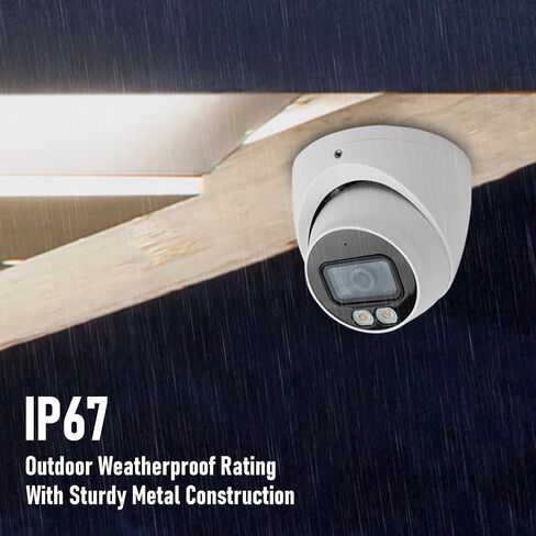 كاميرا R-Tech رؤية ليلية ملونة 5 ميجابكسل 4 في 1 AHD/CVI/TVI/تناظرية خارجية/داخلية - عدسة ثابتة 2.8 مم - أبيض (تتطلب 5 ميجابكسل أو دقة أعلى DVR) (4 عبوات 5 ميجابكسل) in Kuwait