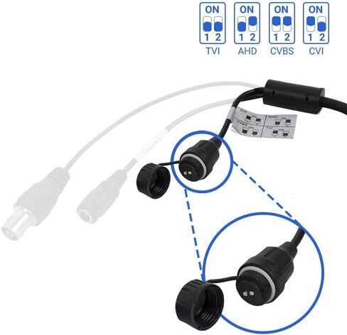 كاميرا R-Tech رؤية ليلية ملونة 5 ميجابكسل 4 في 1 AHD/CVI/TVI/تناظرية خارجية/داخلية - عدسة ثابتة 2.8 مم - أبيض (تتطلب 5 ميجابكسل أو دقة أعلى DVR) (4 عبوات 5 ميجابكسل) in Kuwait
