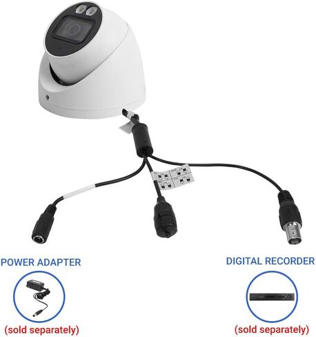 كاميرا R-Tech رؤية ليلية ملونة 5 ميجابكسل 4 في 1 AHD/CVI/TVI/تناظرية خارجية/داخلية - عدسة ثابتة 2.8 مم - أبيض (تتطلب 5 ميجابكسل أو دقة أعلى DVR) (4 عبوات 5 ميجابكسل) in Kuwait