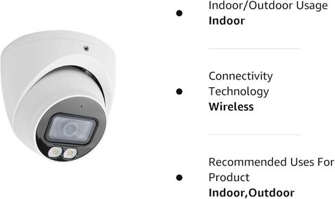 كاميرا R-Tech رؤية ليلية ملونة 5 ميجابكسل 4 في 1 AHD/CVI/TVI/تناظرية خارجية/داخلية - عدسة ثابتة 2.8 مم - أبيض (تتطلب 5 ميجابكسل أو دقة أعلى DVR) (4 عبوات 5 ميجابكسل) in Kuwait