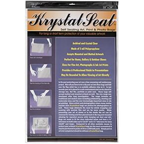 حقائب الفن والصور من Creative Mark Krystal - أكياس تخزين أرشيفية قابلة للإغلاق، حقيبة بلاستيكية ذات أكمام فنية تستخدم لحماية الأعمال الفنية القابلة للإغلاق بشريط لاصق - [25 عبوة - 9 × 12 بوصة] in Kuwait