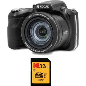 Kodak Pixpro AZ425 Astro Zoom 20MP Digital Camera Bundle (Black) | 42x Optical with 32GB SD Card, (2 items) in Saudi Arabia