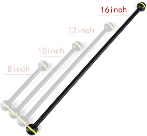 12" Double Ball Arm for Connecting Strobe/Video Light to Underwater Housing in Saudi Arabia