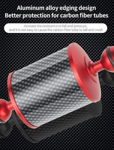 Upgraded Diving Floating Arm D60mm 1inch Double Ball Head Buoyancy Underwater Anti-Leakage Anti-Falling Compression-Resistant (12inch,Red) in Kuwait