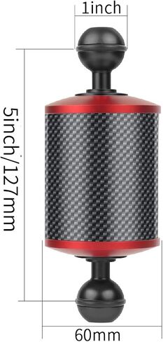 Upgraded Diving Floating Arm D60mm 1inch Double Ball Head Buoyancy Underwater Anti-Leakage Anti-Falling Compression-Resistant (12inch,Red) in Kuwait