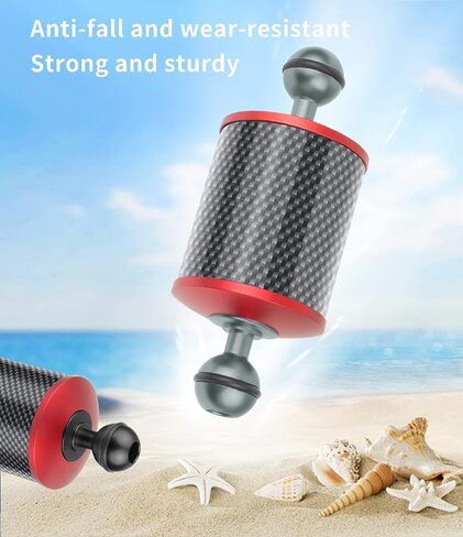 Upgraded Diving Floating Arm D60mm 1inch Double Ball Head Buoyancy Underwater Anti-Leakage Anti-Falling Compression-Resistant (12inch,Red) in Kuwait