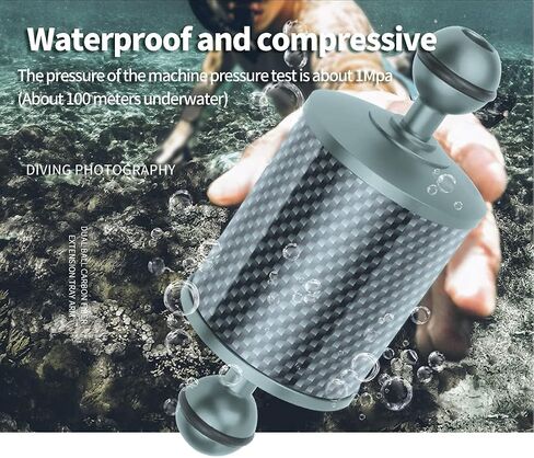 Upgraded Diving Floating Arm D60mm 1inch Double Ball Head Buoyancy Underwater Anti-Leakage Anti-Falling Compression-Resistant (12inch,Red) in Kuwait
