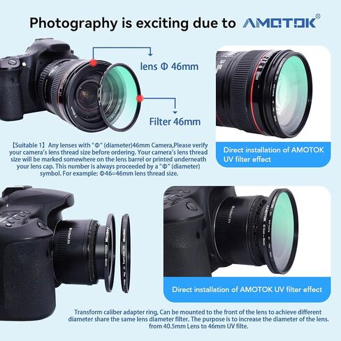 62mm Ultra-Slim UV Camera Filter,16 Multi-Layer Coated HD/Waterproof/Scratch Resistant UV Filter with,Optical Glass+Aluminum Alloy Frame for Any 62mm Camera Lens in Saudi Arabia