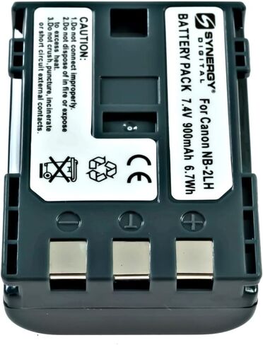 Synergy Digital Camera Battery, Compatible with Canon EOS Digital Rebel XTi EF-S 18- Digital Camera, (Li-ion, 7.4V, 600mAh) Ultra High Capacity, Replacement for Canon BP-2L5 Battery in Saudi Arabia