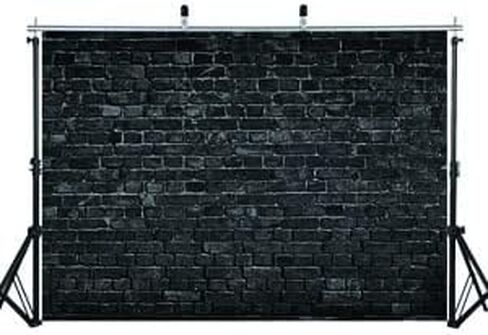 AIIKES 7x5FT Black Brick Wall Photography Backdrop Vintage Theme Stone Brick Design Photography Background Baby Birthday Party Decoration Photo Booth Studio Props 11-501 in Kuwait