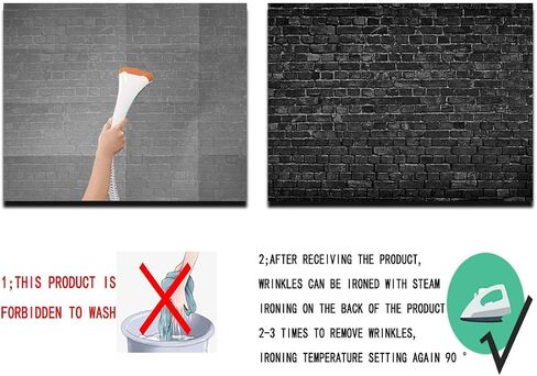 AIIKES 7x5FT Black Brick Wall Photography Backdrop Vintage Theme Stone Brick Design Photography Background Baby Birthday Party Decoration Photo Booth Studio Props 11-501 in Kuwait