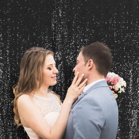 Poise3EHome 6FT x 8FT Silver Sequin Backdrop,Shimmer Backdrop Curtain for Photography Birthday Wedding Ceremony Engagement Baby Shower Bachelorette Christmas Party Decorations in Kuwait