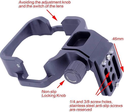 قوس دعم طوق عدسة آي شوت، حلقة تثبيت ثلاثية القوائم CNC لعدسة Nikon PC-E Micro NIKKOR 85 مم f/2.8D ، مدمج نوع Arca-Swiss 46 مم لوحة تحرير سريع لـ Arca Fit Tripod Ball Head in Saudi Arabia