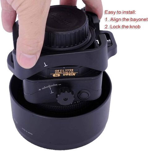 قوس دعم طوق عدسة آي شوت، حلقة تثبيت ثلاثية القوائم CNC لعدسة Nikon PC-E Micro NIKKOR 85 مم f/2.8D ، مدمج نوع Arca-Swiss 46 مم لوحة تحرير سريع لـ Arca Fit Tripod Ball Head in Saudi Arabia