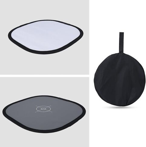 Jacksking Balance Card, 30cm Folding Portable 18% Grey White Balance Reference Card with Bag Photography Accessory in Kuwait