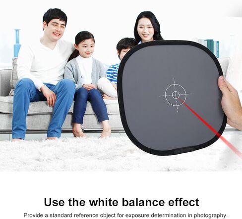 Jacksking Balance Card, 30cm Folding Portable 18% Grey White Balance Reference Card with Bag Photography Accessory in Kuwait