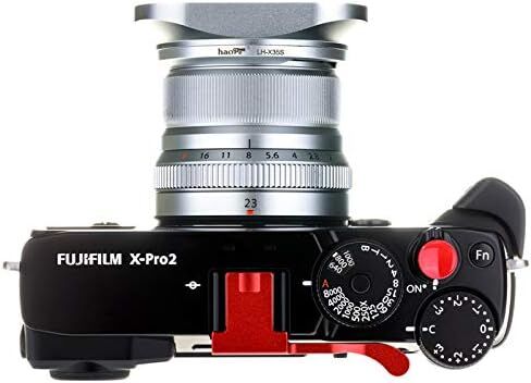 هود عدسة معدنية مربعة من Haoge LH-X35S لعدسة فوجي فيلم فوجي نون XF 35mm F2 R WR XF35mmF2، XF 23mm f2 R WR XF23mmF2 وXC 35mm F2 XC35mmF2 استبدال العدسات LH-XF35-2 الفضة in Saudi Arabia