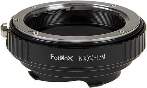 Fotodiox Lens Mount Adapter with Leica 6-Bit M-Coding - Nikon Nikkor F Mount G-Type D/SLR Lens to Leica M Mount Rangefinder Camera Body with Built-in Aperture Control Dial in Saudi Arabia