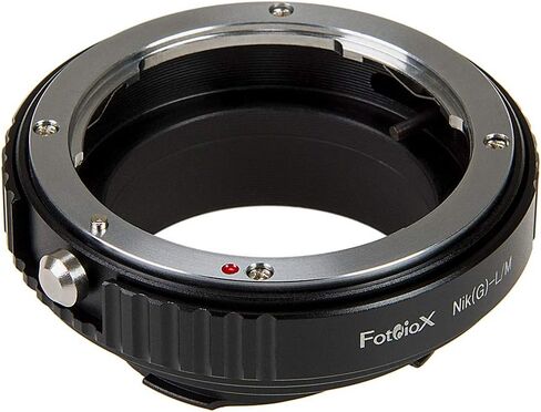 Fotodiox Lens Mount Adapter with Leica 6-Bit M-Coding - Nikon Nikkor F Mount G-Type D/SLR Lens to Leica M Mount Rangefinder Camera Body with Built-in Aperture Control Dial in Saudi Arabia