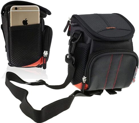 Navitech Black Protective Portable Handheld Binocular Case and Travel Bag Compatible with The Leica Noctivid 10 x 32 HD-Plus (with Belt and Shoulder Strap) in Saudi Arabia