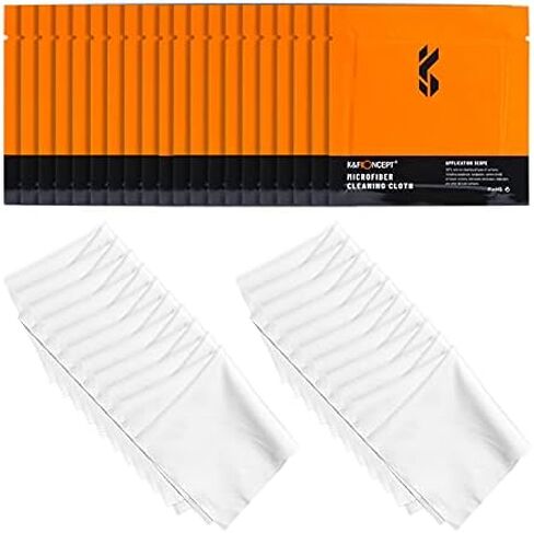 K&F Concept Microfibers Cleaning Cloths 20 Pack - for Smartphones, Tablets, TV, Notebook or Desktop Screen, Display Cabinets, Mirrors, Glass Tables in Kuwait