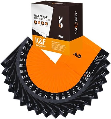 K&F Concept Microfibers Cleaning Cloths 20 Pack - for Smartphones, Tablets, TV, Notebook or Desktop Screen, Display Cabinets, Mirrors, Glass Tables in Kuwait