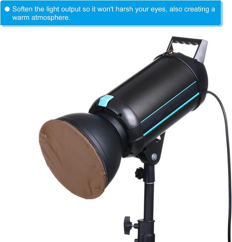 PATIKIL 7" 18cm Soft Diffuser Lamp Cover, 2 Pack Cloth Diffuser Strobe Reflector Lamp Sock for Flash Light Beauty Dish Photography Studio, Red in Saudi Arabia