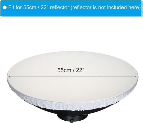 PATIKIL 17" 42cm Soft Diffuser Lamp Cover, 2 Pack Cloth Diffuser Strobe Reflector Lamp Sock for Flash Light Beauty Dish Photography Studio, White in Saudi Arabia