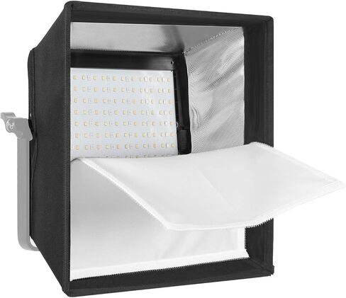 موزع سوفت بوكس قابل للطي من جي في ام مع خلية نحل شبكية لمصباح فيديو LED RGB سلسلة 800D/560AS/480LS، عبوة واحدة، مناسب لاضاءة الاستوديو والتصوير الفوتوغرافي البورتريه واضاءة الفيديو، لوحة LED، 11 انش × in Kuwait