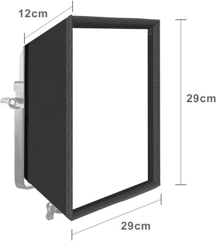 موزع سوفت بوكس قابل للطي من جي في ام مع خلية نحل شبكية لمصباح فيديو LED RGB سلسلة 800D/560AS/480LS، عبوة واحدة، مناسب لاضاءة الاستوديو والتصوير الفوتوغرافي البورتريه واضاءة الفيديو، لوحة LED، 11 انش × in Kuwait