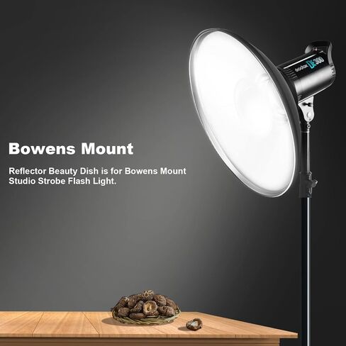 Soonpho 21 inch/55cm Standard Reflector Beauty Dish with Honeycomb Grid, Diffuser Sock and Bag,for Bowens Mount Studio Strobe Flash Light Like Neewer VC-400HS VE-300 Godox AD200 AD180 AD360(Silver) in Saudi Arabia