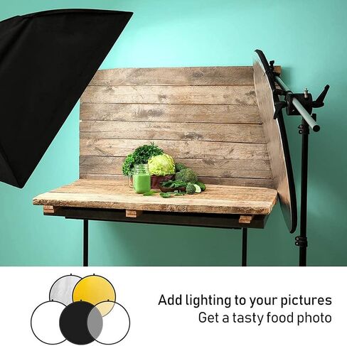 Camera Lighting Reflector Photo Light Reflector Photography Kit, Collapsible Multi-Disc 5-in-1 Translucent Silver Gold White and Black Diffuser with Bag for Studio Outdoor Lighting in Saudi Arabia