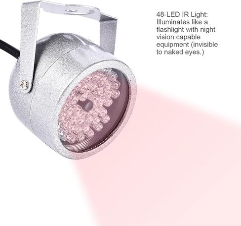 Ejoyous Infrared Illuminator, 48 LED IR Illuminator Lights 60 Degree Wide Angle Waterproof Infrared Night Vision Light for Indoor Outdoor CCTV Security Camera Security Gate System in Saudi Arabia