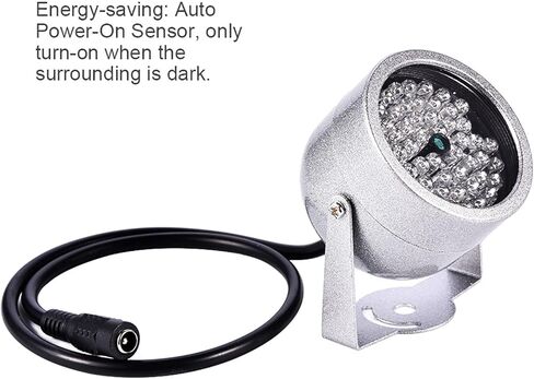 Ejoyous Infrared Illuminator, 48 LED IR Illuminator Lights 60 Degree Wide Angle Waterproof Infrared Night Vision Light for Indoor Outdoor CCTV Security Camera Security Gate System in Saudi Arabia