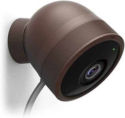 غطاء سيليكون elago متوافق مع كاميرا Nest Cam الخارجية للأمان - جلد واقي لجميع الأحوال الجوية، أمان، سهل التركيب [قطعتان، بني داكن] (غير متوافق مع طراز بطارية 2021) in Kuwait