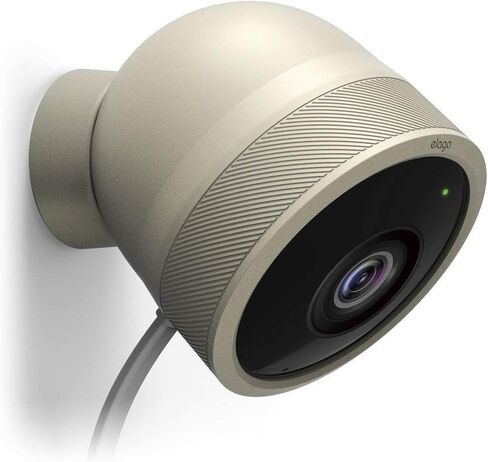 غطاء سيليكون elago متوافق مع كاميرا Nest Cam الخارجية للأمان - جلد واقي لجميع الأحوال الجوية، أمان، سهل التركيب [قطعتان، بني داكن] (غير متوافق مع طراز بطارية 2021) in Kuwait
