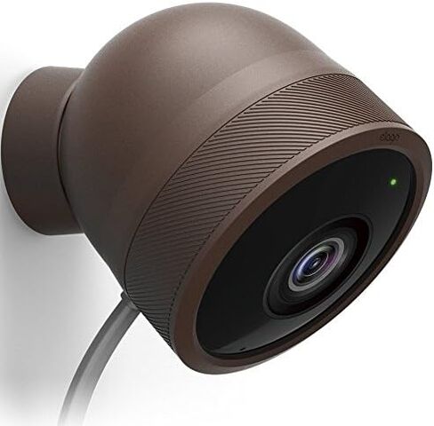 غطاء سيليكون elago متوافق مع كاميرا Nest Cam الخارجية للأمان - جلد واقي لجميع الأحوال الجوية، أمان، سهل التركيب [قطعتان، بني داكن] (غير متوافق مع طراز بطارية 2021) in Kuwait