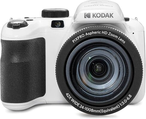 كاميرا رقمية Kodak PIXPRO AZ425 Astro Zoom 20 ميجابكسل مع تكبير بصري 42x (أبيض) حزمة مع بطاقة SD كوداك 32 جيجابايت (عنصران) in Kuwait